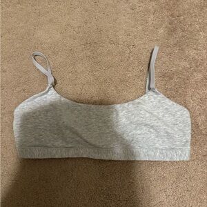 Skims Heathered Gray Cotton Bralette Size Small